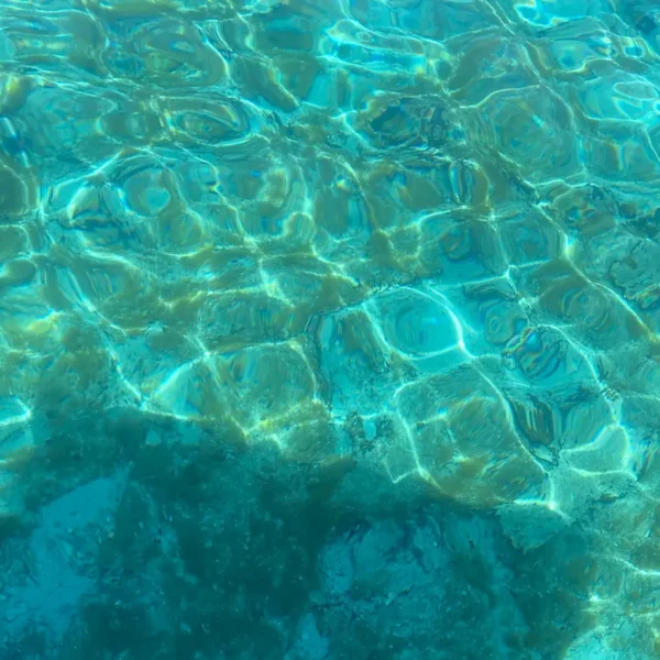 Turquoise crystal clear sea during boat experience