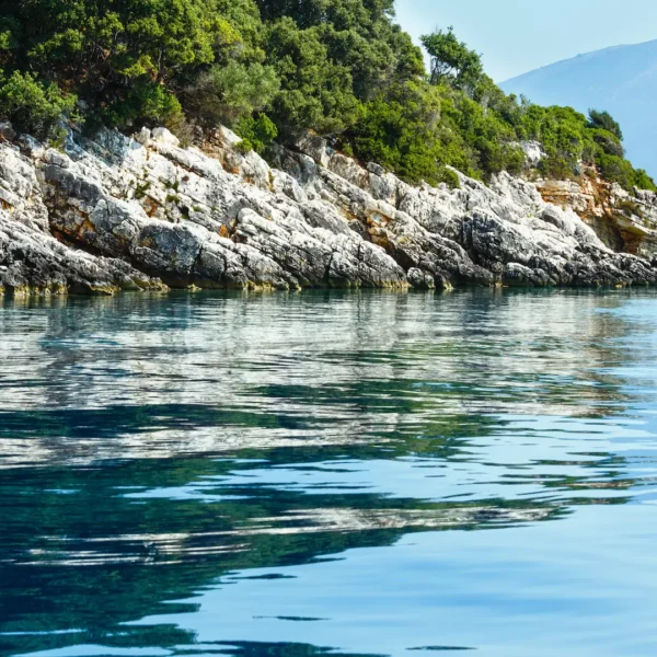 Crystal clear bay near Nečujam during the Half Day Serenity private boat tour from Split