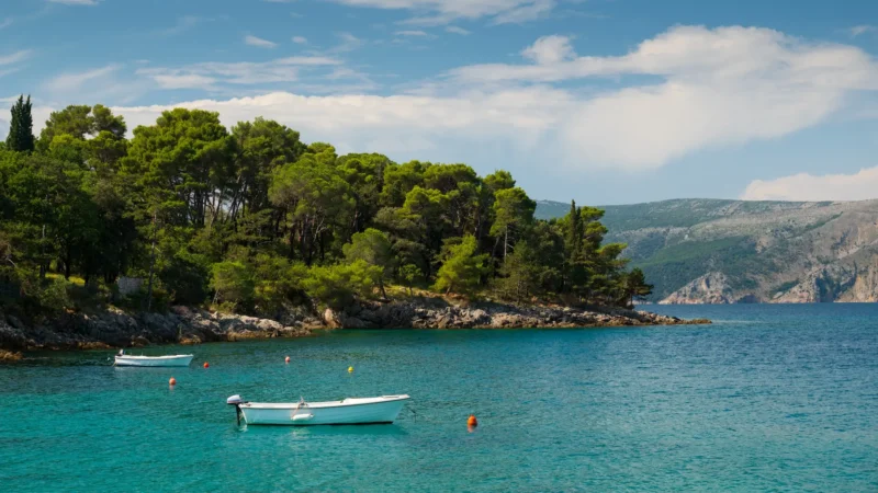 Quiet bay near Milna on Brač island during the Dalmatian Drift private boat tour in Croatia